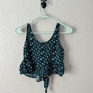 LA Hearts floral Crop Top